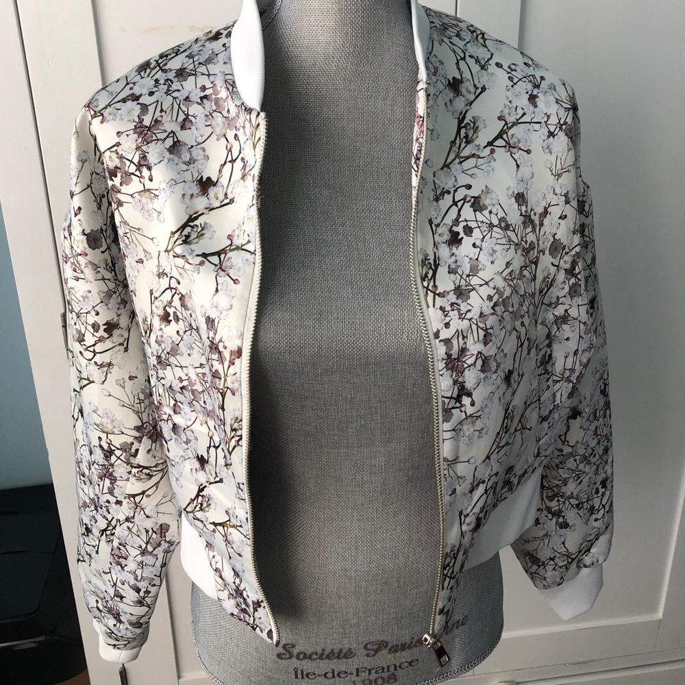 Floral bomber jacket